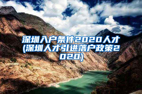 深圳入户条件2020人才(深圳人才引进落户政策2020)